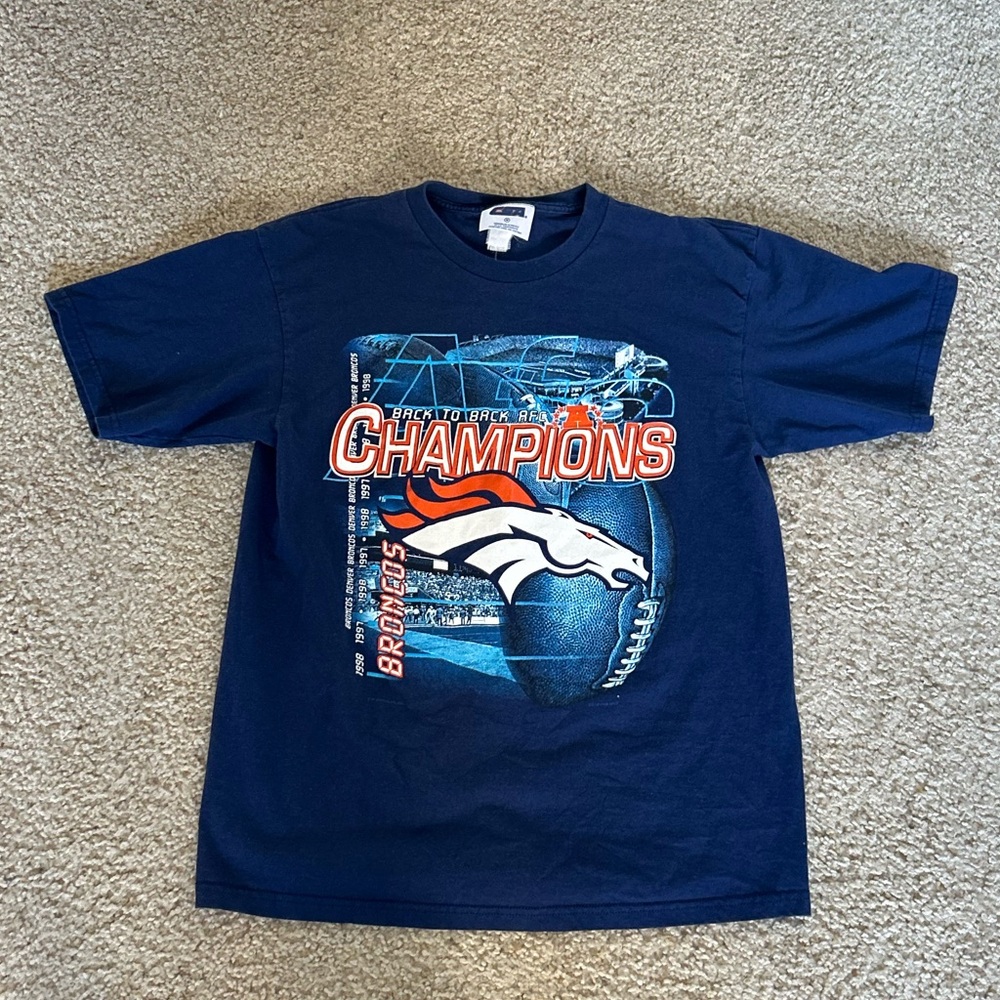 Navy Broncos Graphic Tee